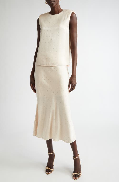 St John St. John Collection Crystal Embellished Sleeveless Top In Putty