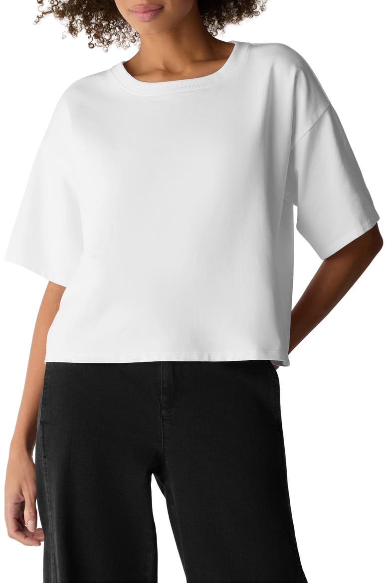 Boxy Crewneck T-Shirt, Main, color, WHITE