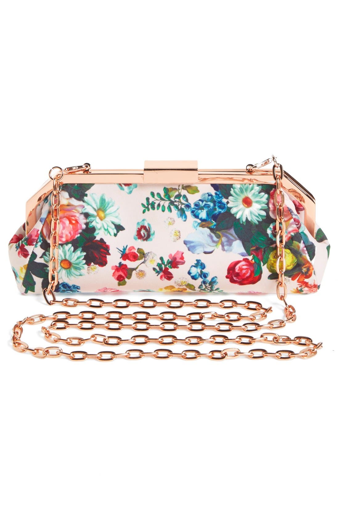 Floral Clutch, Alternate, color, NUDE PINK