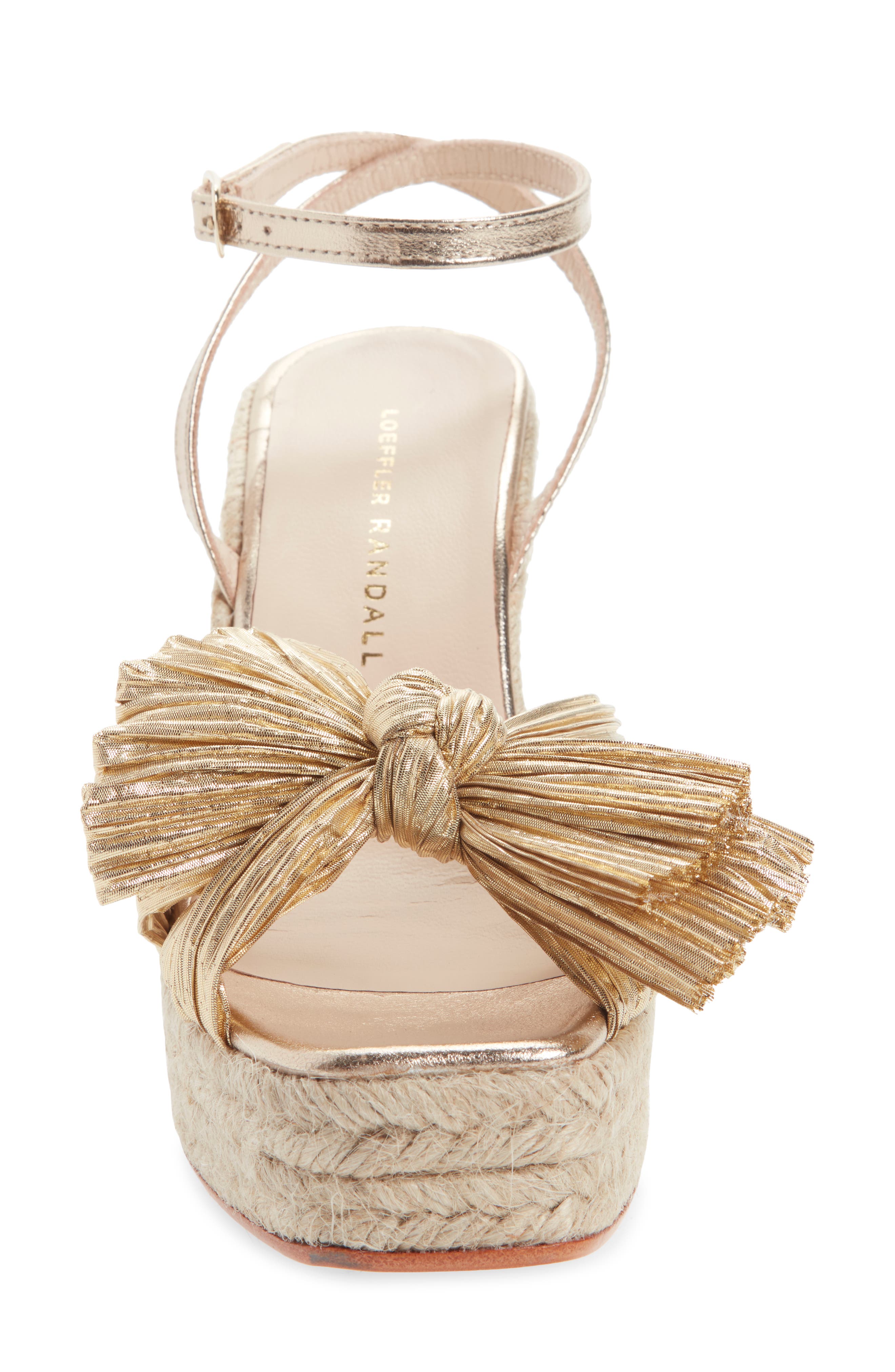 Loeffler Randall Peri Knotted Wedge, Alternate, color, Gold