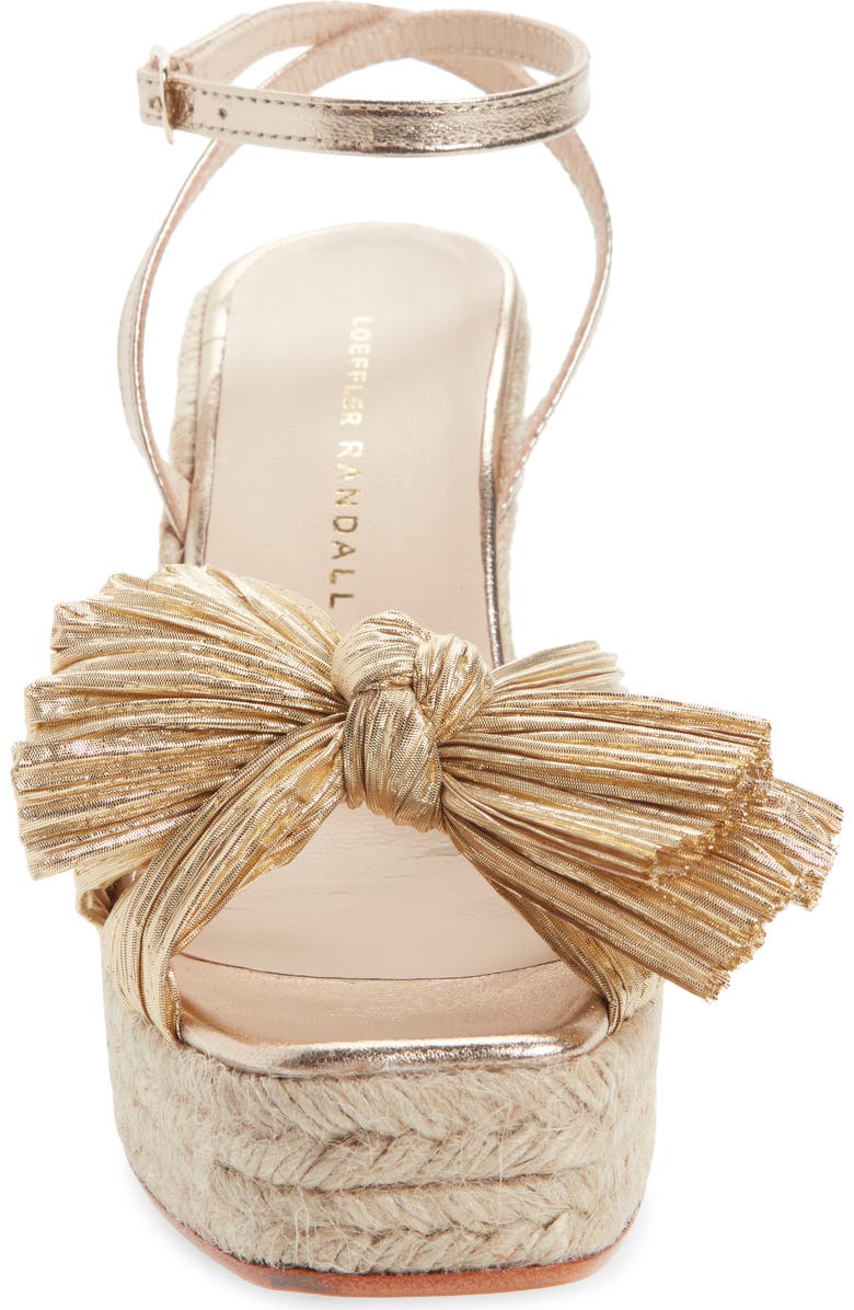 Loeffler Randall Peri Knotted Wedge, Alternate, color, Gold