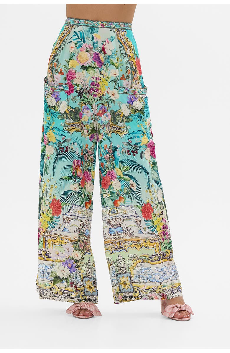 Camilla Wide Leg Trouser With Front Pockets Gardens Of Queluz, Alternate, color, 