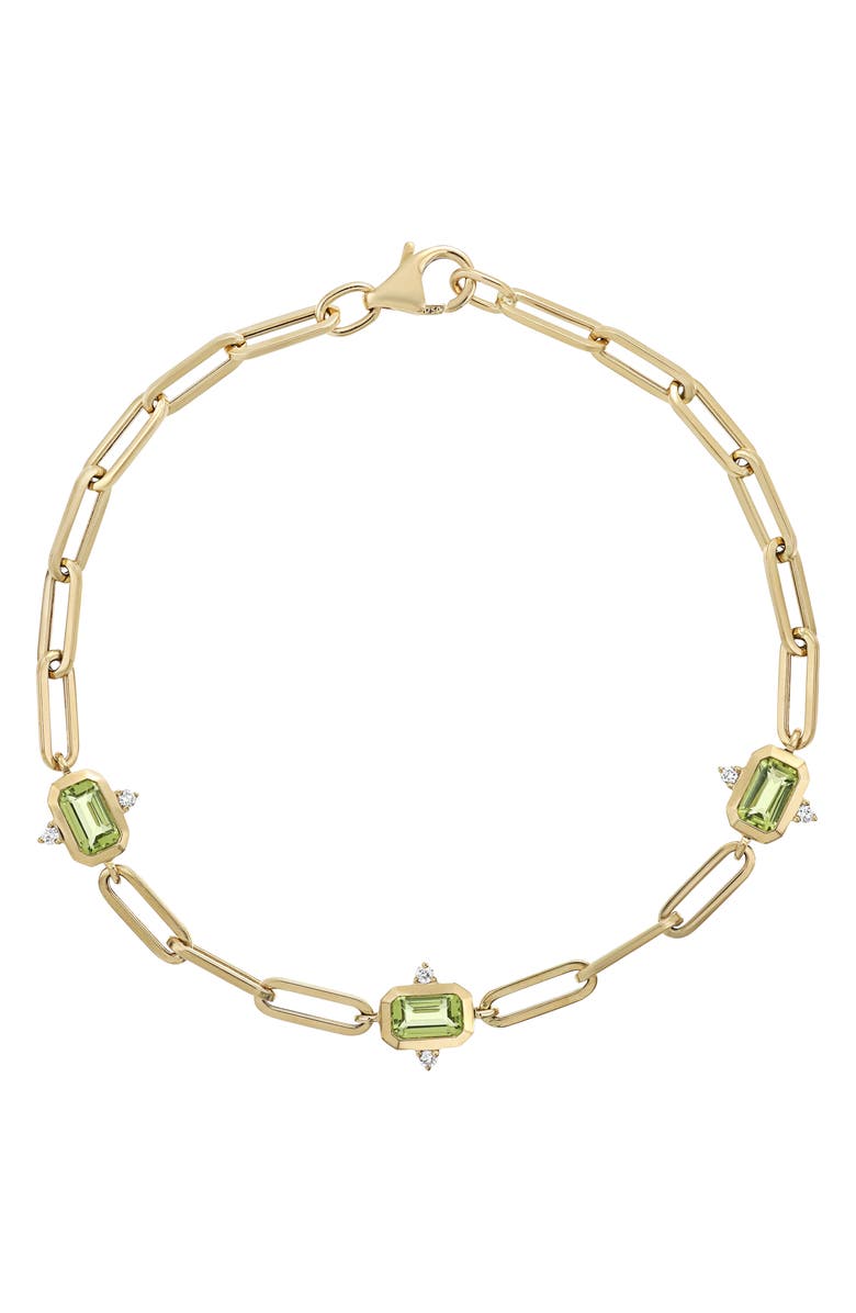 Bony Levy Iris Diamond & Peridot Station Bracelet, Main, color,