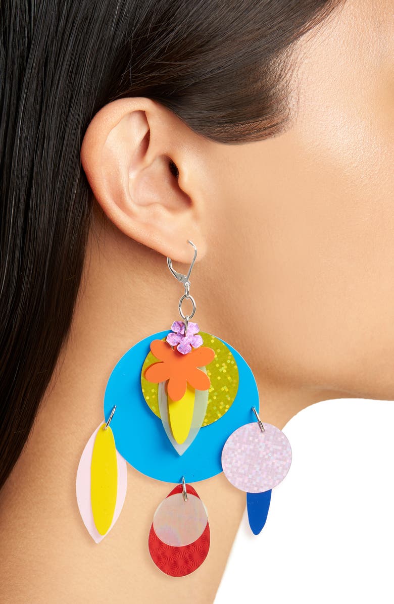 Christopher Kane Sequin Statement Earrings, Alternate, color, 