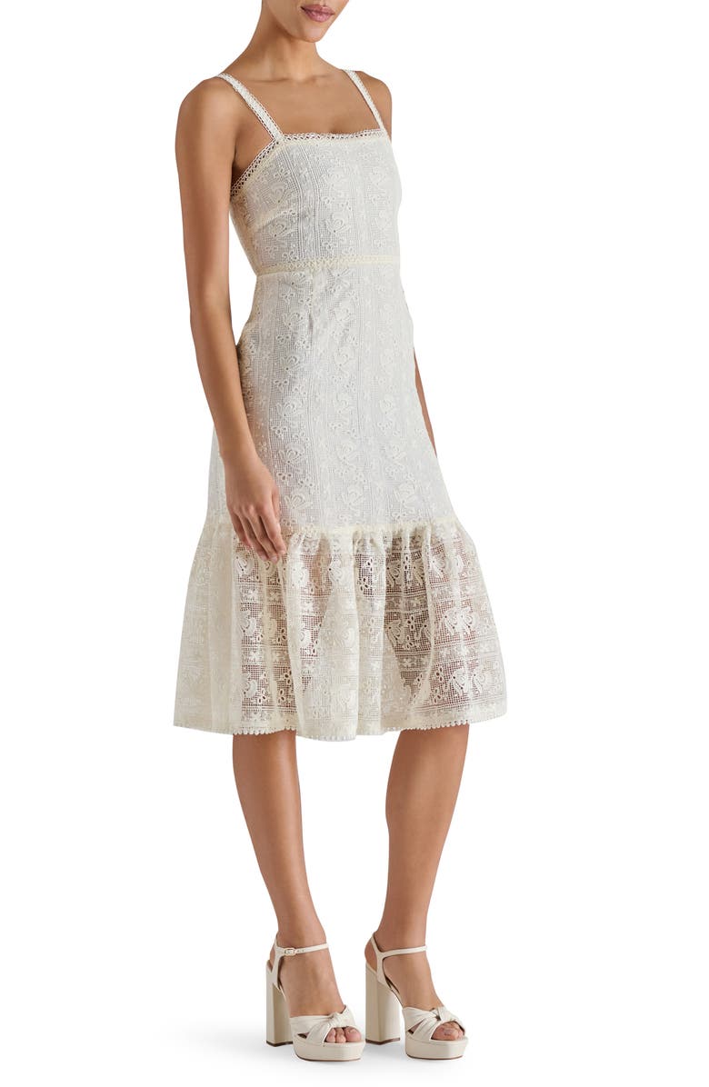 Steve Madden Hartley Lace Dress, Alternate, color, Marshmallow