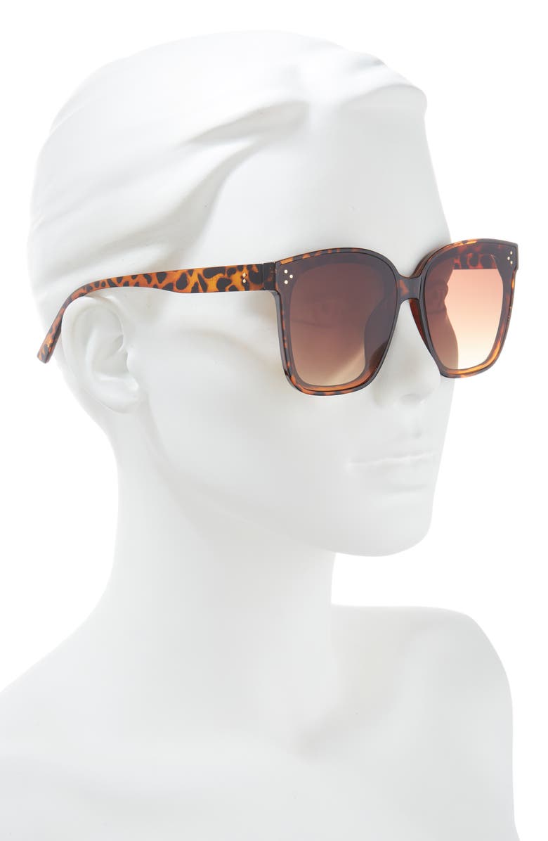 Vince Camuto 63mm Square Sunglasses, Alternate, color, Tortoise