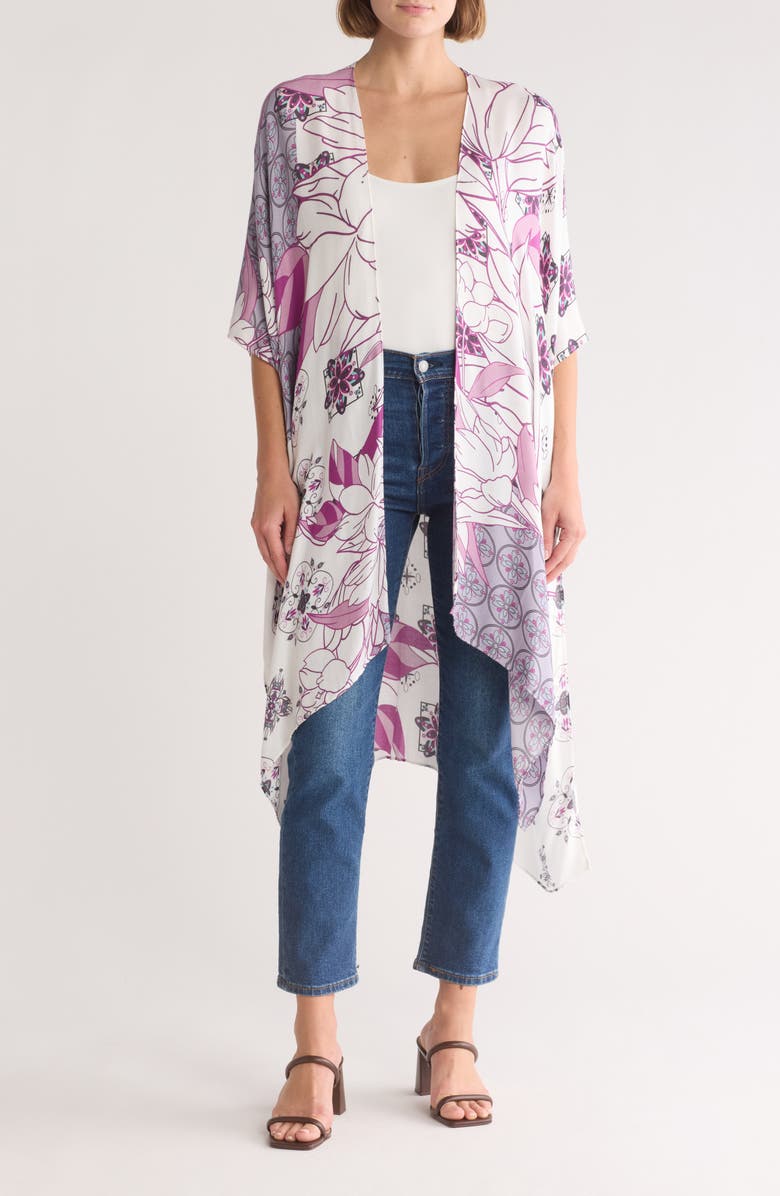 La Fiorentina Abstract Ruana, Main, color, Purple