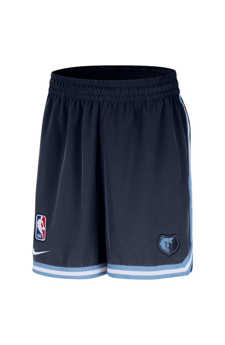 Nike Men's Nike Navy Memphis Grizzlies Authentic Pre-Game Woven Performance Shorts, Alternate, color, Navy