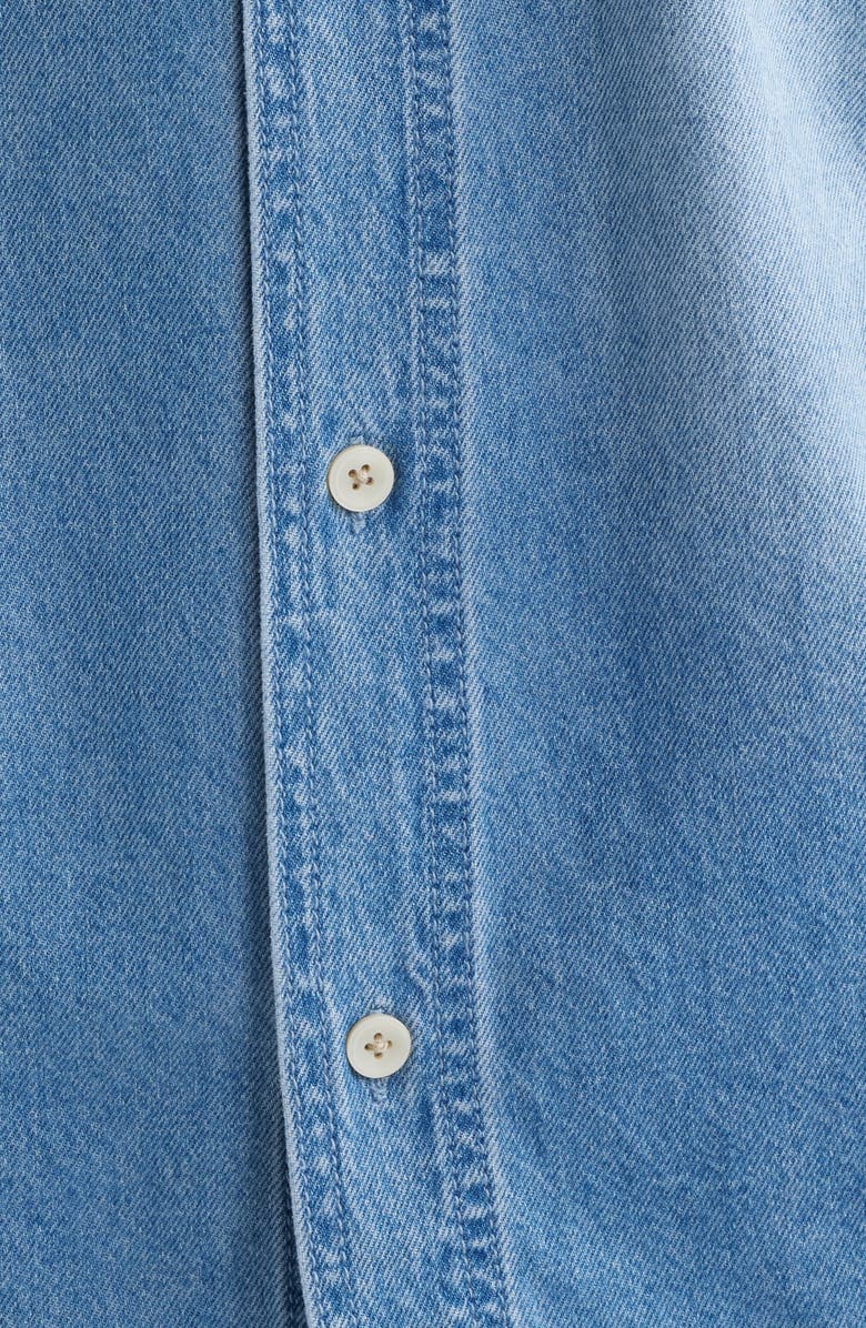 Elwood Denim Button-Down Shirt, Alternate, color, Light Indigo