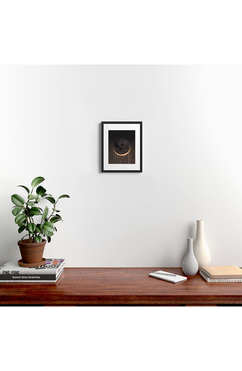 Deny Designs 'Eclipse' by Emanuela Carratoni Framed Wall Art, Alternate, color, Black
