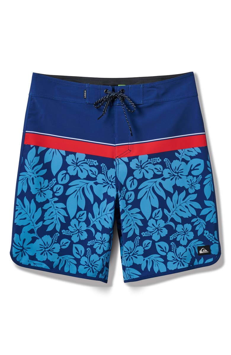 Quiksilver Surfsilk Hawaii Scallop Board Shorts, Main, color, Estate Blue