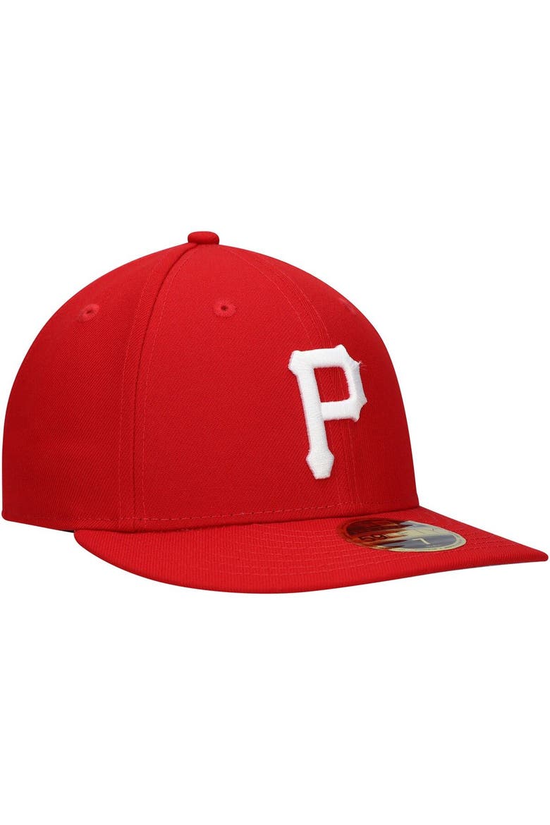Men's New Era Scarlet Pittsburgh Pirates Low Profile 59FIFTY Fitted Hat, Alternate, color, Scarlet