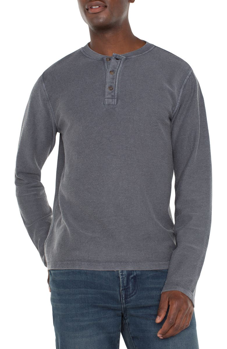 Liverpool Textured Long Sleeve Henley, Main, color, 