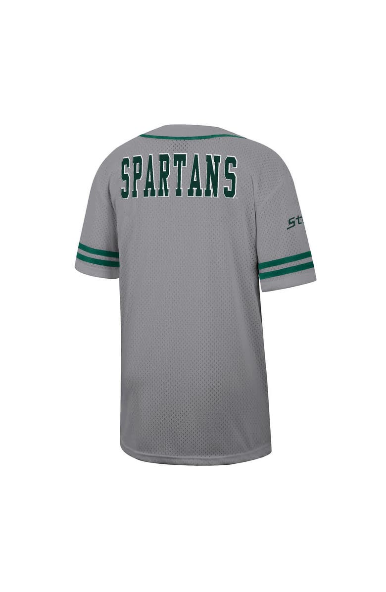COLOSSEUM Men's Colosseum Gray Michigan State Spartans Free Spirited Baseball Jersey, Alternate, color, Gray