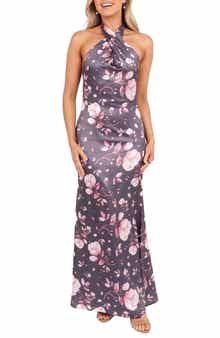 Petal & Pup Mila Floral Print Halter Dress