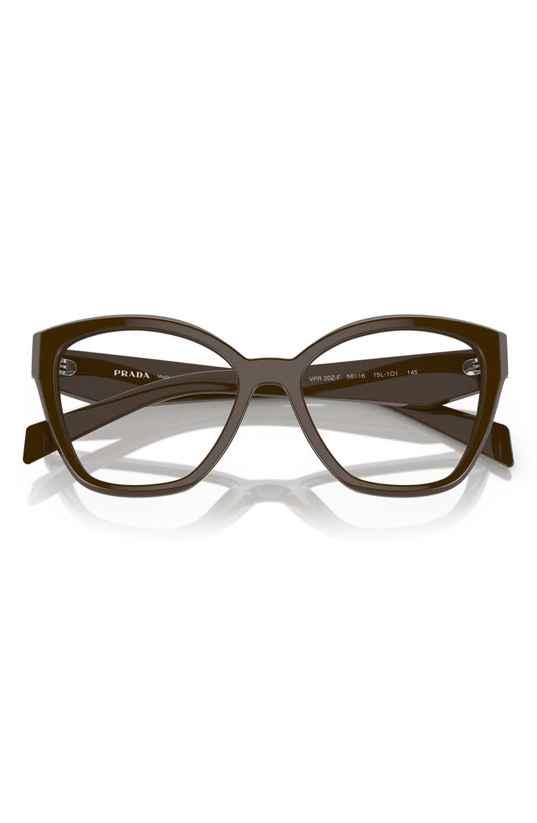 Prada 56mm Butterfly Optical Frames, Alternate, color, Green