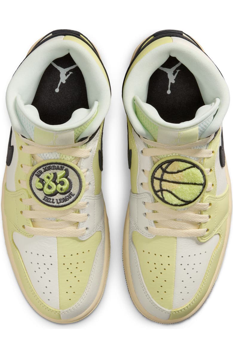 Jordan Air Jordan 1 Mid SE Velvet Basketball Sneaker, Alternate, color, 130 Sail/Lmngrn