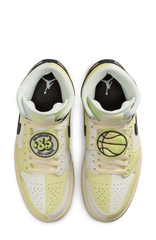 Jordan Air 1 Mid Se Velvet Basketball Sneaker In Green