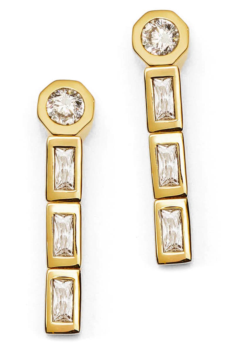 x Lucy Williams Tennis Drop Earrings, Main, color, GOLD