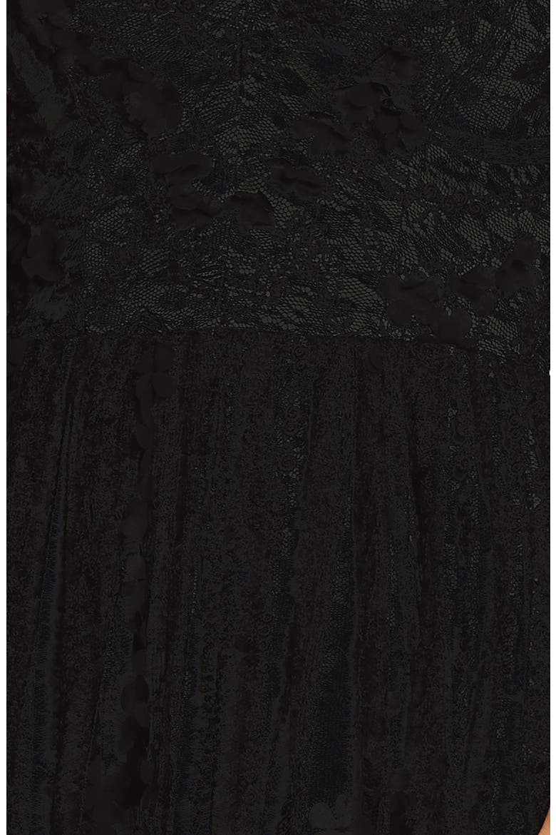 Chelsea Lace A-Line Gown, Alternate, color, BLACK/BLACK