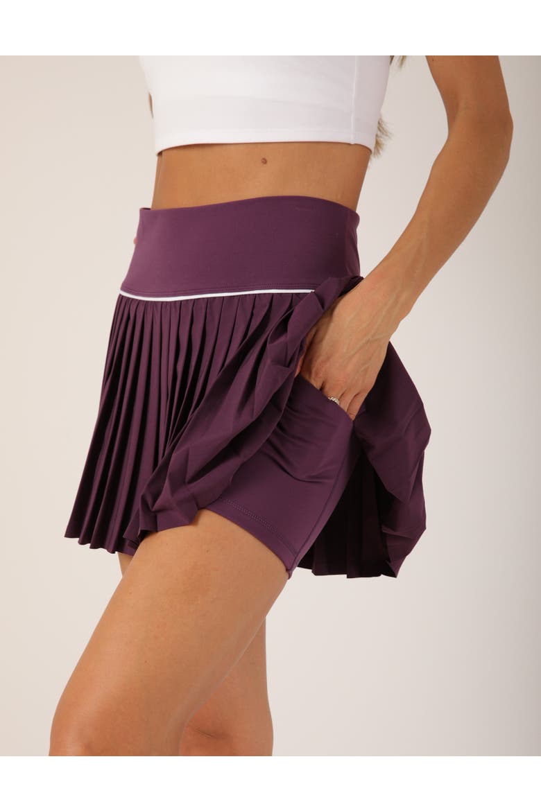 Alley Skirt, Alternate, color, Blackberry Jam/White