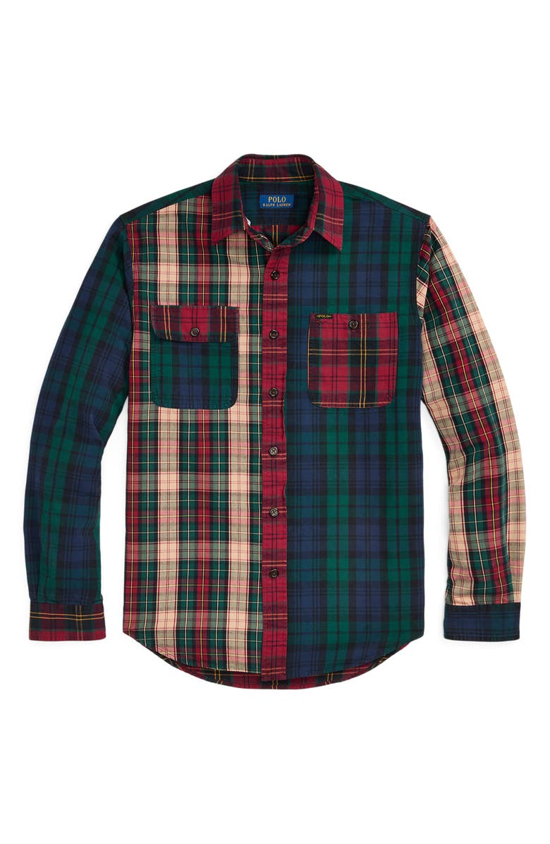 Polo Ralph Lauren Plaid Classic Fit Brushed Oxford Button-Down Shirt, Alternate, color, Fun Shirt