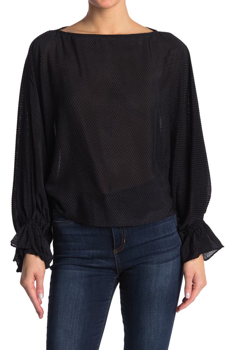 Joie Nylah Silk Blend Long Sleeve Top, Main, color, 