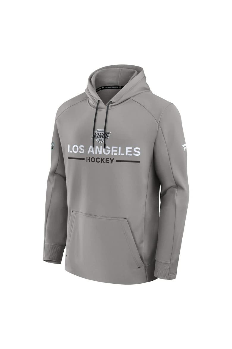 Men's Fanatics Silver Los Angeles Kings Authentic Pro Rink Hoodie, Alternate, color, Silver