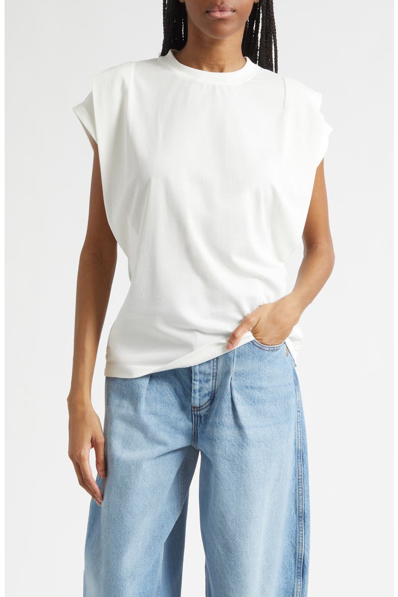 The Ventadou Cap Sleeve T-Shirt, Main, color, WHITE