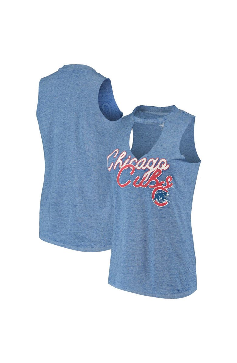 CONCEPTS SPORT Women's Concepts Sport Royal Chicago Cubs Loyalty Choker Neck Tank Top, Main, color, 