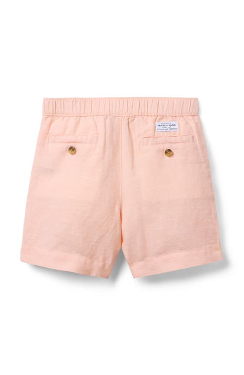 Janie And Jack Linen-cotton Pull-on Short In Pink