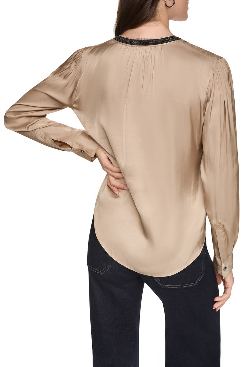 Park Satin Top, Alternate, color, TRAVERTINE