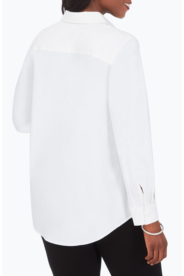Cici Stretch Tunic Shirt, Alternate, color, WHITE