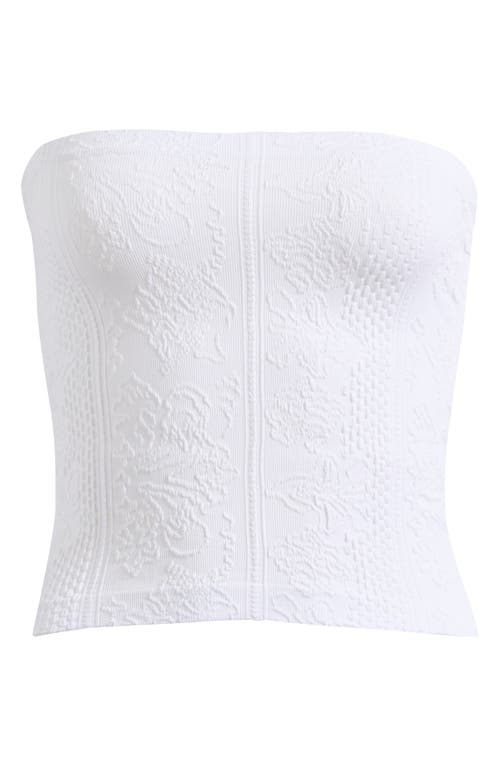Bdg Urban Outfitters Tapestry Crop Tube Top In White