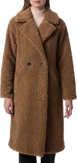 I.N.C. on sale Faux Shearling Double Breasted Coat