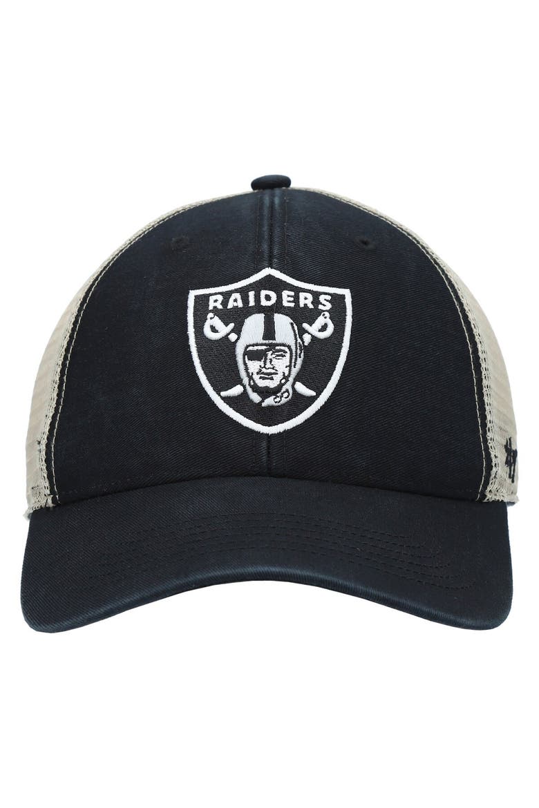 Men's '47 Black Las Vegas Raiders Flagship MVP Snapback Hat, Alternate, color, Black