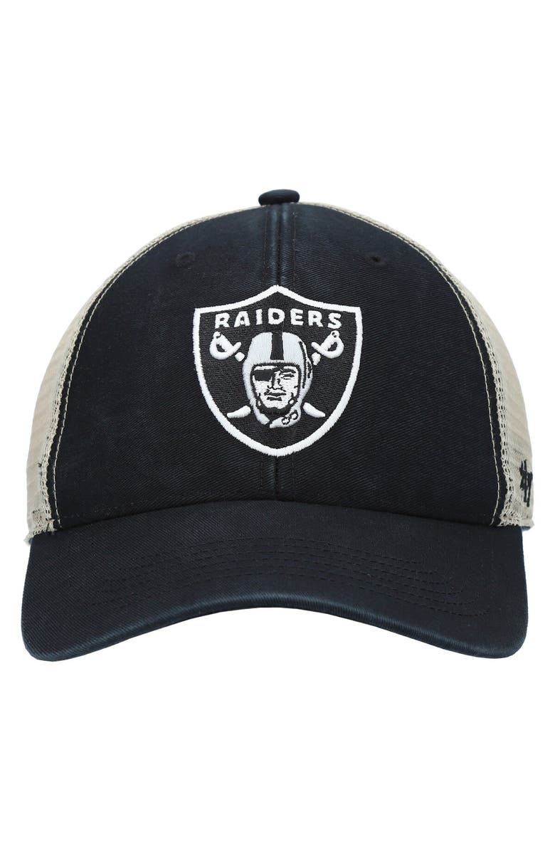 '47 Men's '47 Black Las Vegas Raiders Flagship MVP Snapback Hat, Alternate, color, Black