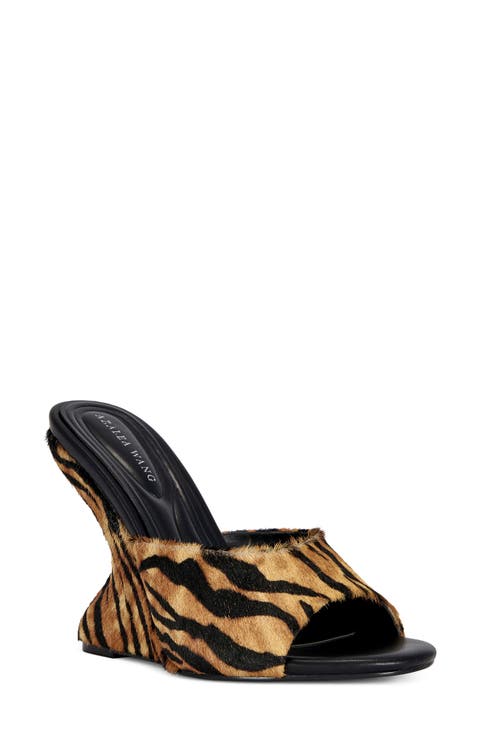 Vasa Genuine Calf Hair Wedge Sandal (Women)