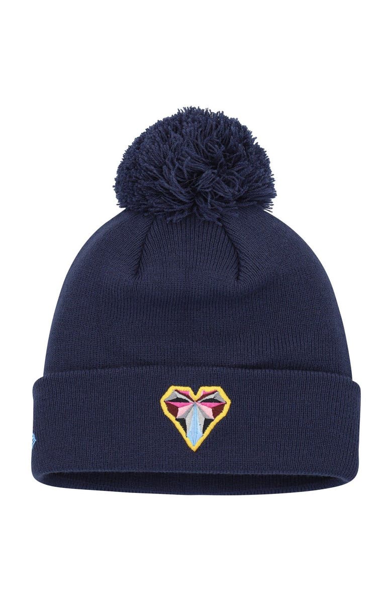 New Era Men's New Era Blue Colorado Rapids Jersey Hook Cuffed Knit Hat with Pom, Alternate, color, 