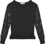 LK Bennett Viv Frill Lace Inset Sweater