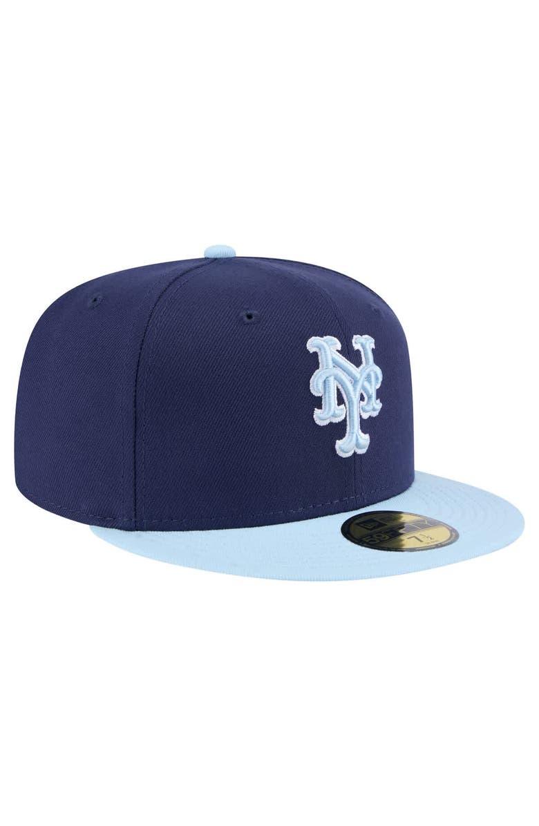 New Era Men's New Era Navy/Light Blue New York Mets Color Pack 2-Tone 59FIFTY Fitted Hat, Alternate, color, 