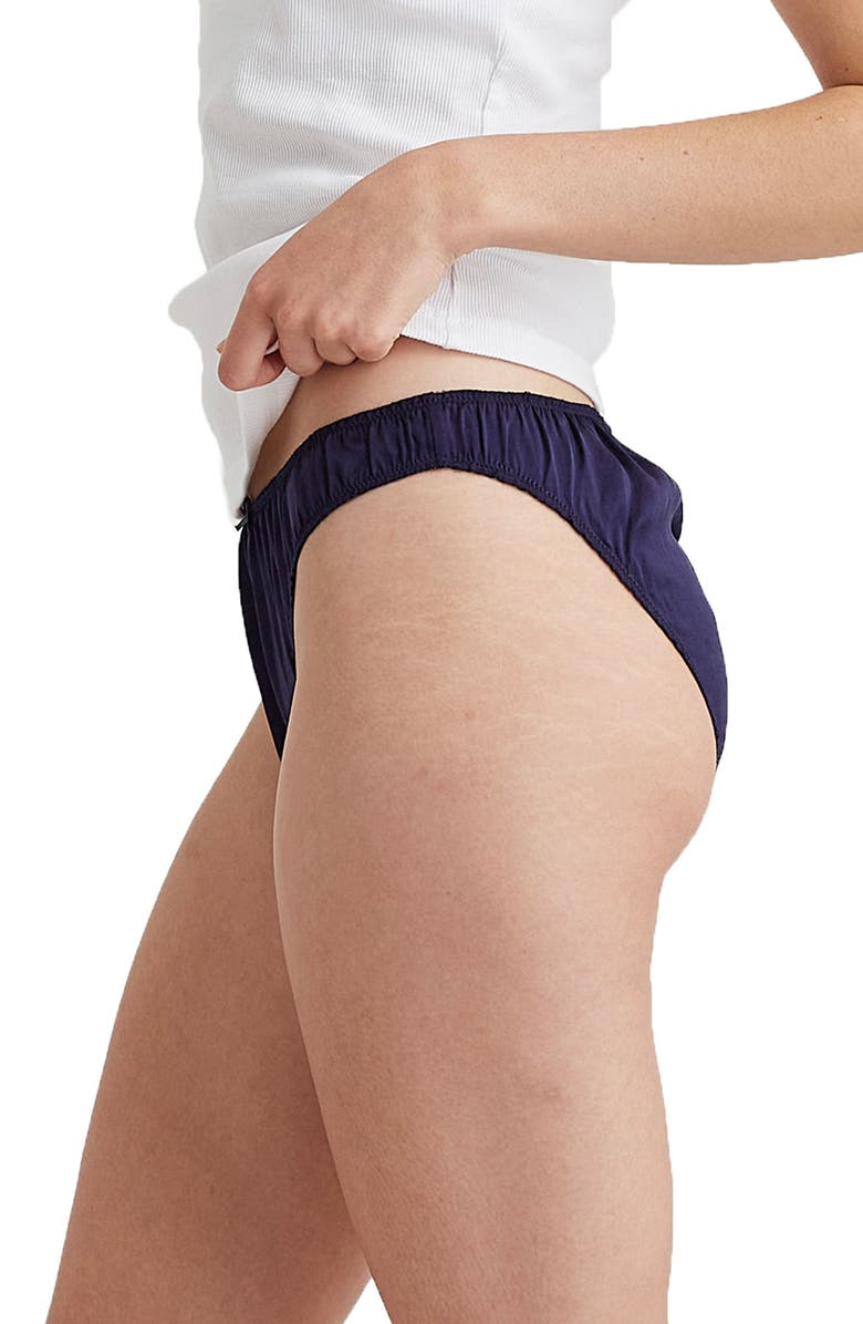 Papinelle Audrey Washable Silk Briefs, Alternate, color, Navy