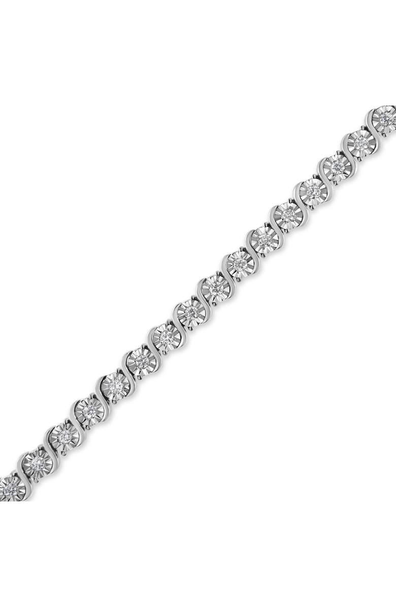 Haus of Brilliance 14K White Gold 1.00 Cttw Lab Grown Diamond "S" Link Tennis Bracelet, Alternate, color, White