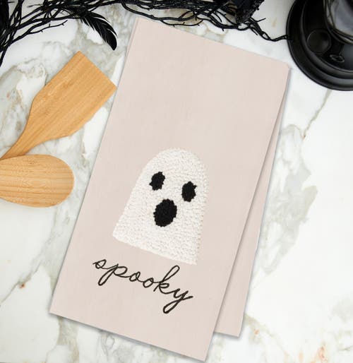 C & F Home C&f Home Spooky French Knot Flour Sack Cotton Halloween Embroidered Kitchen Towel In Neutral