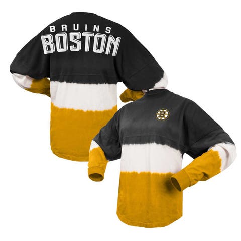 Women's Fanatics Branded Black/Gold Boston Bruins Ombre Long Sleeve T-Shirt