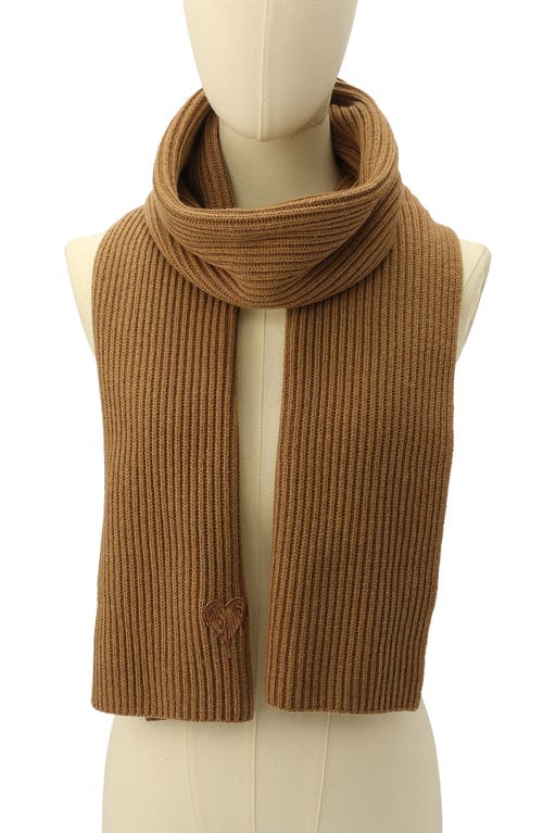Allsaints Heart Logo Scarf In Brown