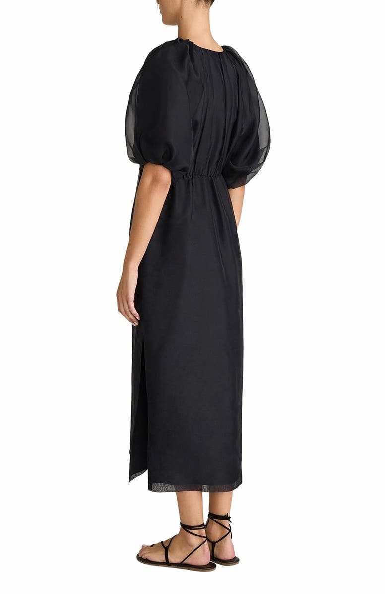 Rebecca Taylor Silk Chiffon Bubble Pencil Dress, Alternate, color, Midnight