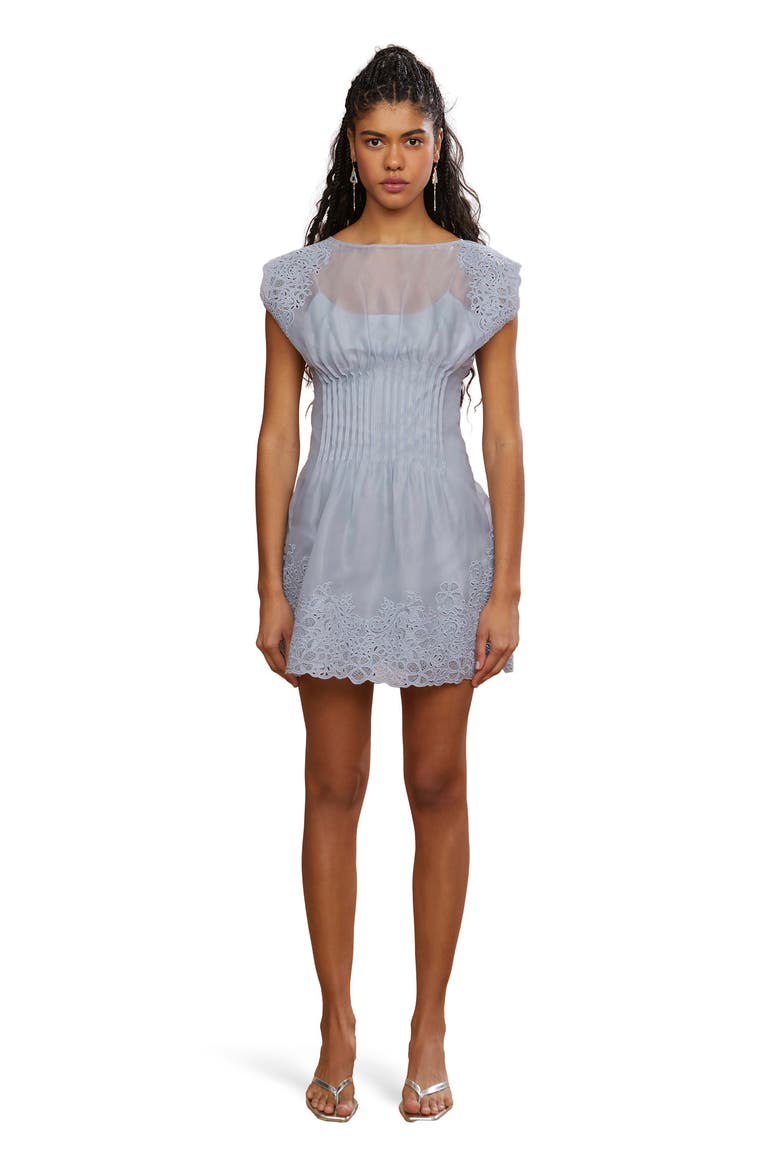 Georgina Mini Dress, Alternate, color, Rain Cloud