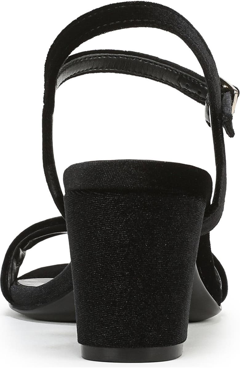 Naturalizer Bristol Velvet Sandal, Alternate, color, Black