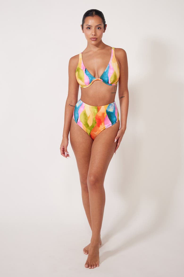 Amelia Bikini Swimsuit Top, Alternate, color, Samba